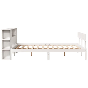 vidaXL Letto Libreria senza Materasso Bianco 120x190 cm Legno di Pino