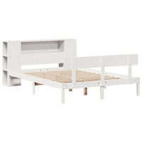 vidaXL Letto Libreria senza Materasso Bianco 135x190 cm Legno di Pino