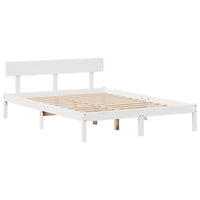 vidaXL Letto Libreria senza Materasso Bianco 140x190 cm Legno di Pino