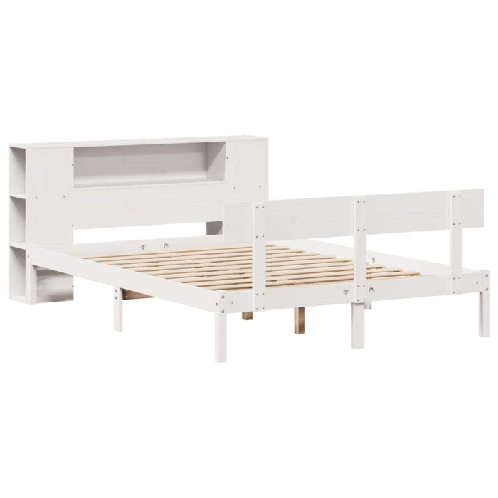 vidaXL Letto Libreria senza Materasso Bianco 120x200 cm Legno di Pino