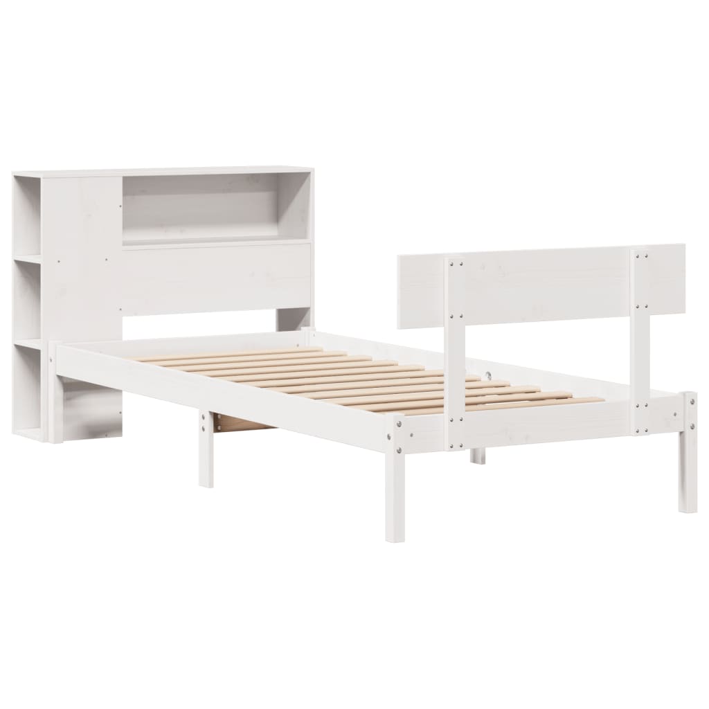 vidaXL Letto con Libreria senza Materasso 75x190 cm in Legno Pino