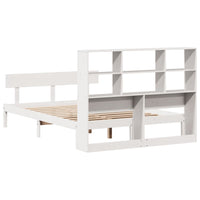 vidaXL Letto Libreria senza Materasso Bianco 140x200 cm Legno di Pino