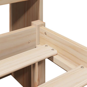 Letto Libreria senza Materasso-Struttura Letto con contenitore 160x200 cm in Legno di Pino 572881