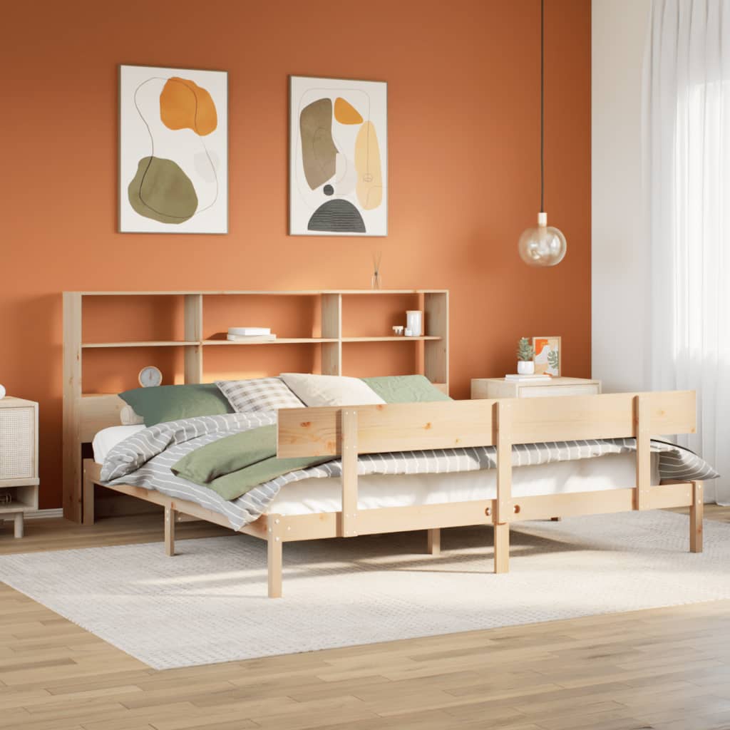 vidaXL Letto Libreria senza Materasso 180x200 cm in Legno di Pino