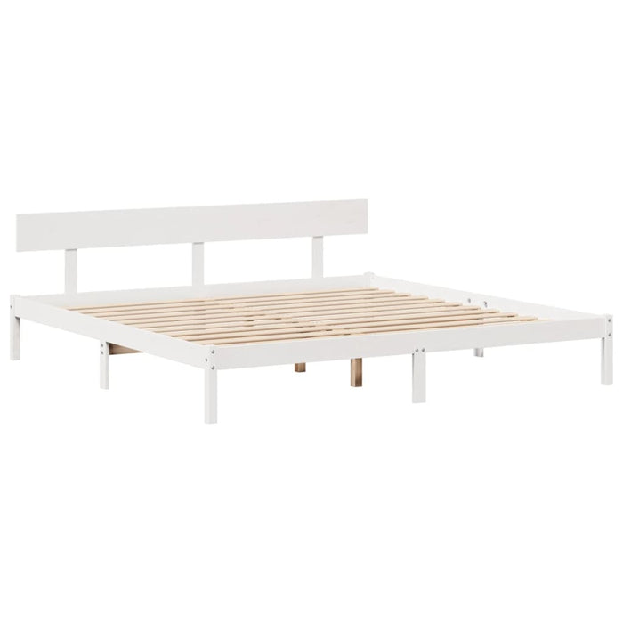 vidaXL Giroletto con Libreria senza Materasso 180x200 cm in Legno Pino