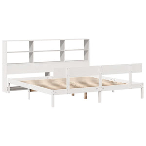 vidaXL Letto Libreria senza Materasso Bianco 200x200 cm Legno di Pino