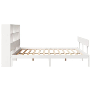 vidaXL Letto Libreria senza Materasso Bianco 200x200 cm Legno di Pino