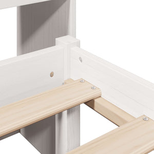 vidaXL Letto Libreria senza Materasso Bianco 200x200 cm Legno di Pino