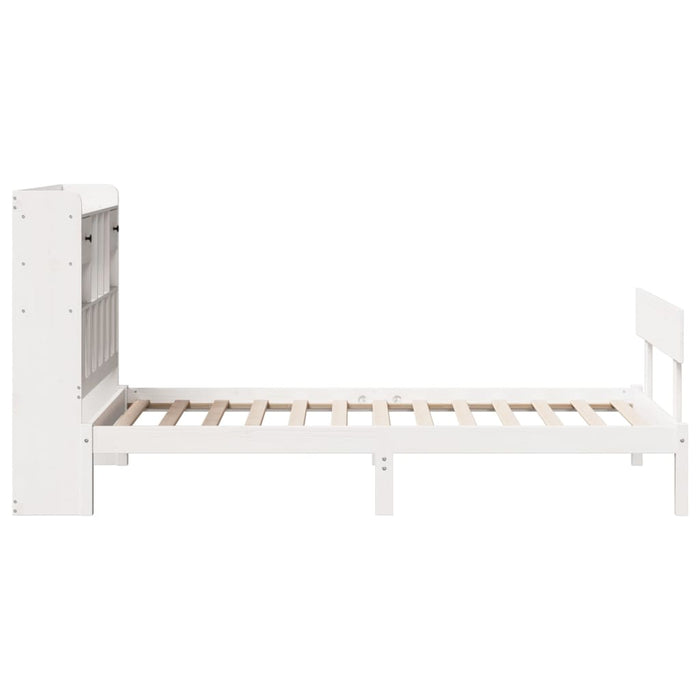 vidaXL Letto Libreria senza Materasso Bianco 90x190 cm Massello Pino