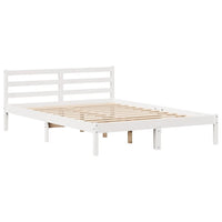 Letto Libreria senza Materasso-Struttura Letto con contenitore Bianco 120x190 cm Legno di Pino 682293
