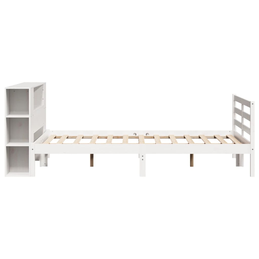 vidaXL Letto Libreria senza Materasso Bianco 140x190 cm Legno di Pino