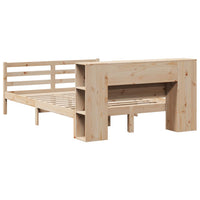 Letto Libreria senza Materasso-Struttura Letto con contenitore 120x200cm Legno Massello di Pino 808417