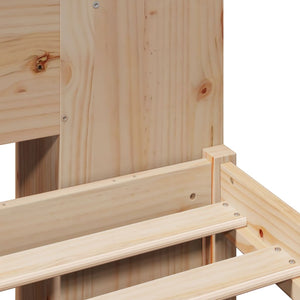 Letto Libreria senza Materasso-Struttura Letto con contenitore 120x200cm Legno Massello di Pino 808417
