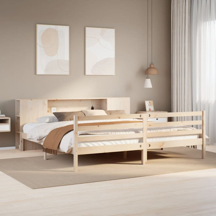 vidaXL Letto Libreria senza Materasso 200x200 cm in Legno di Pino