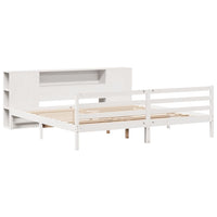 vidaXL Letto Libreria senza Materasso Bianco 200x200 cm Legno di Pino