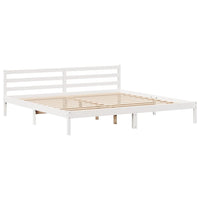 vidaXL Letto Libreria senza Materasso Bianco 200x200 cm Legno di Pino