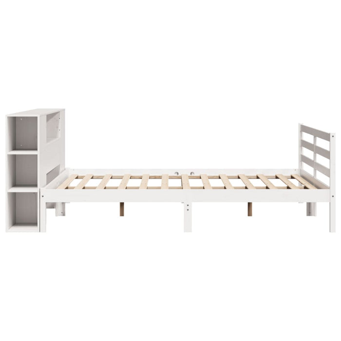 vidaXL Letto Libreria senza Materasso Bianco 200x200 cm Legno di Pino