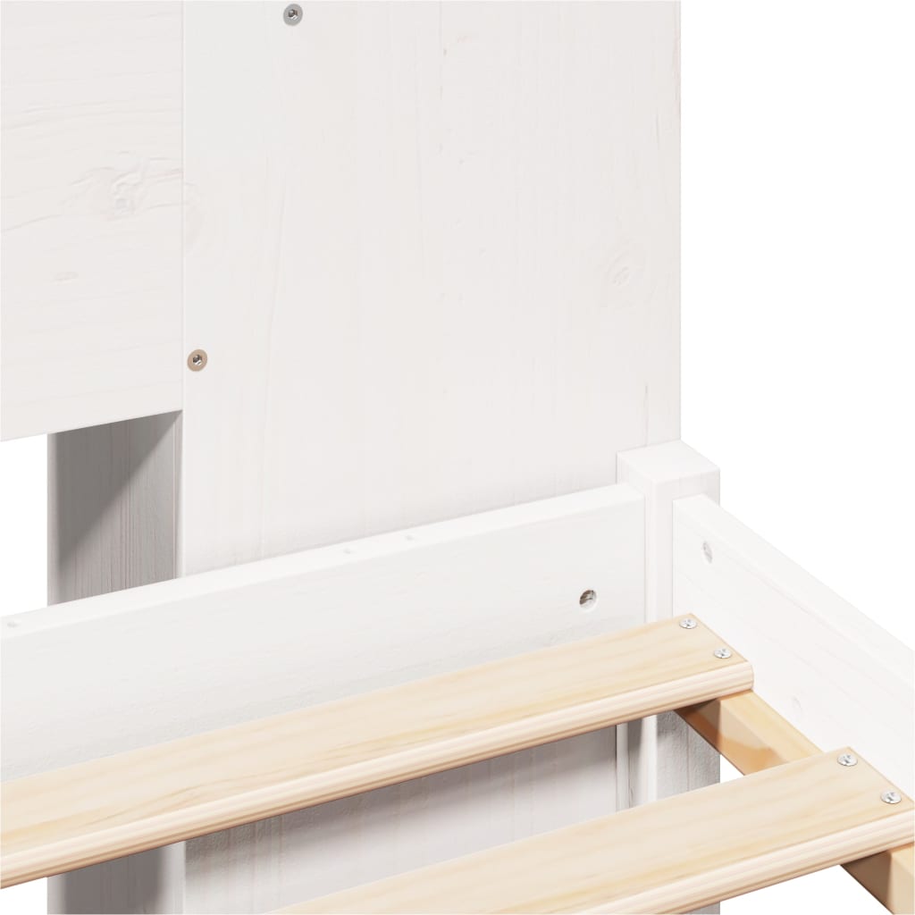 vidaXL Letto Libreria senza Materasso Bianco 200x200 cm Legno di Pino