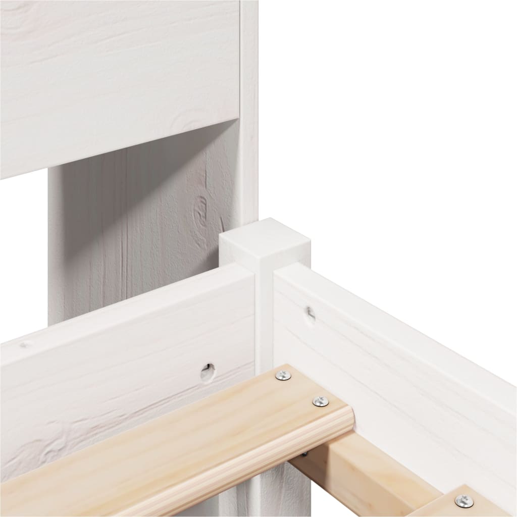 Letto con Libreria senza Materasso-Struttura Letto con contenitore 75x190 cm in Legno Pino 607947