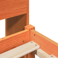 vidaXL Letto Libreria senza Materasso Marrone Cera 100x200 cm Legno