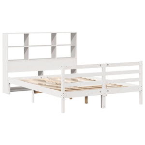 vidaXL Letto Libreria senza Materasso Bianco 120x190 cm Legno di Pino