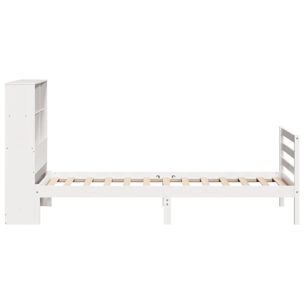 vidaXL Letto Libreria senza Materasso Bianca 90x200 cm Legno di Pino
