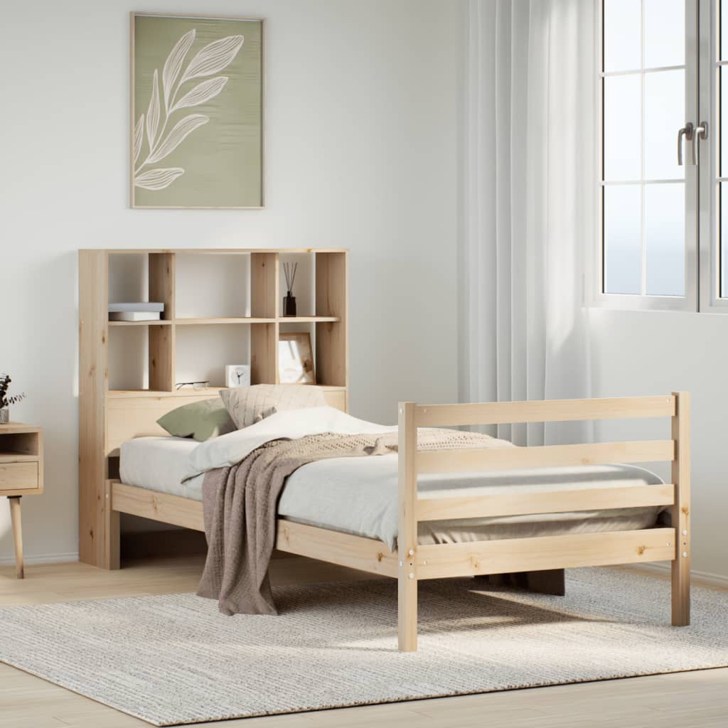 vidaXL Letto Libreria senza Materasso 100x200 cm in Legno di Pino