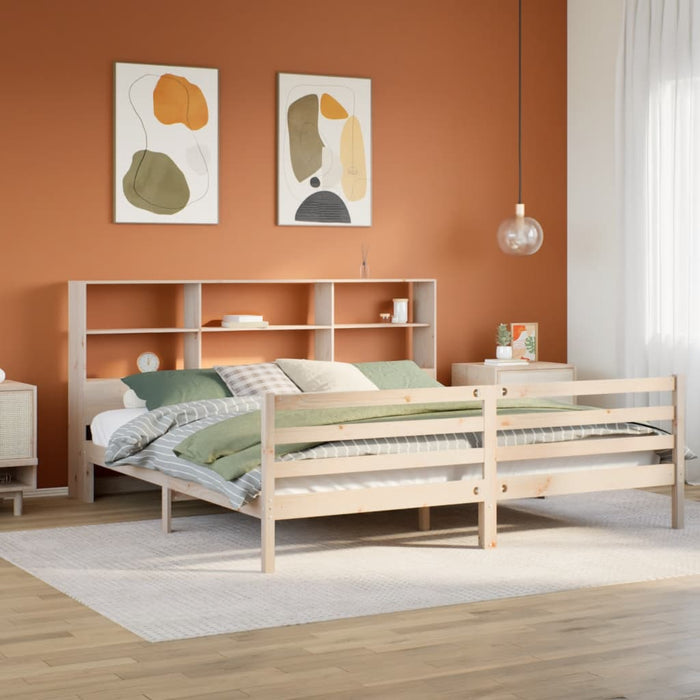 vidaXL Letto Libreria senza Materasso 200x200 cm in Legno di Pino