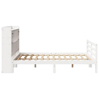 vidaXL Letto Libreria senza Materasso Bianco 140x190 cm Legno di Pino