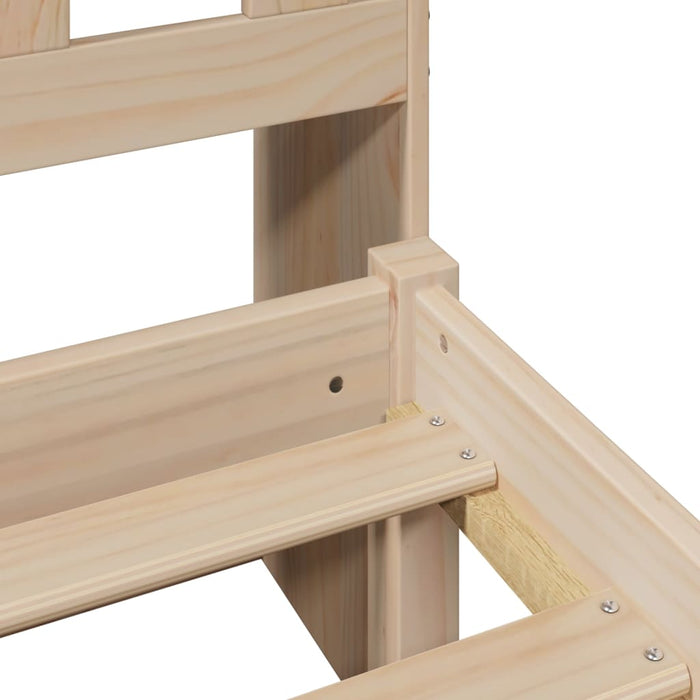 vidaXL Letto Libreria senza Materasso 140x200 cm in Legno di Pino