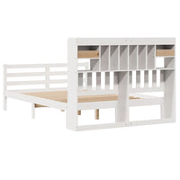Letto Libreria senza Materasso Bianco 160x200 cm Legno di Pino 3321943