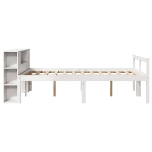 vidaXL Letto Libreria senza Materasso Bianco 120x190 cm Legno di Pino