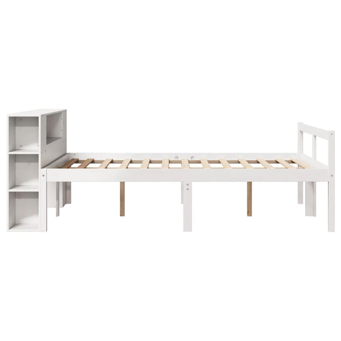 vidaXL Letto Libreria senza Materasso Bianco 120x190 cm Legno di Pino