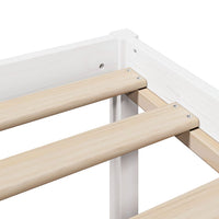 Letto Libreria senza Materasso-Struttura Letto con contenitore Bianco 120x190 cm Legno di Pino 581045