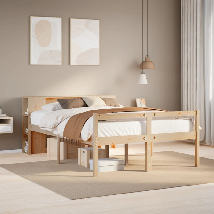 Letto Libreria senza Materasso 135x190 cm in Legno di Pino 3321963