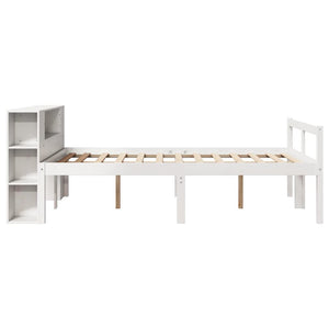 vidaXL Letto Libreria senza Materasso Bianco 135x190 cm Legno di Pino