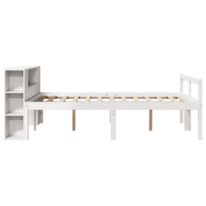 vidaXL Letto Libreria senza Materasso Bianco 140x190 cm Legno di Pino