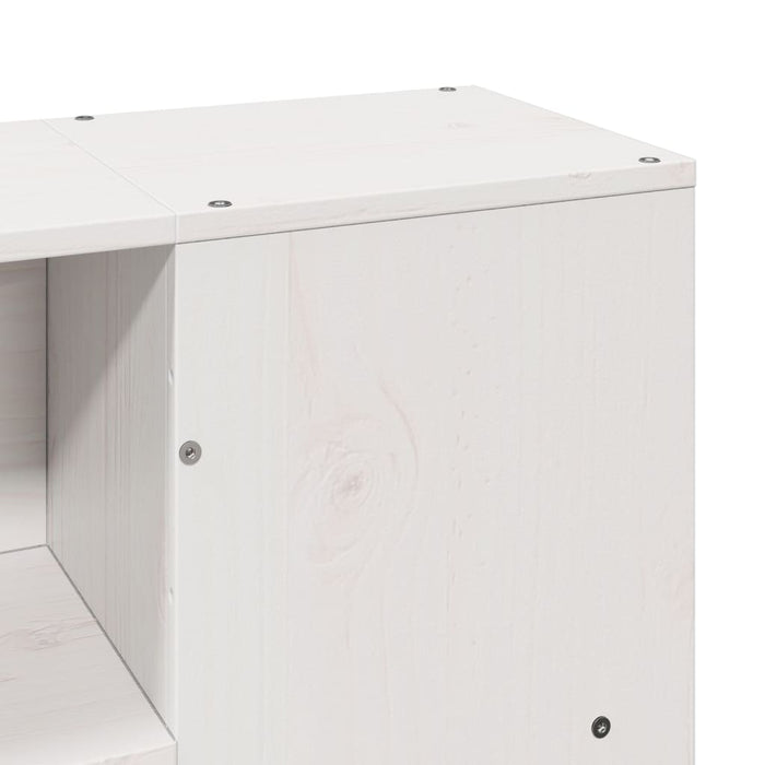 Letto Libreria senza Materasso Bianco 140x190 cm Legno di Pino 3321966