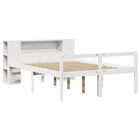Letto Libreria senza Materasso Bianco 120x200 cm Legno di Pino 3321968