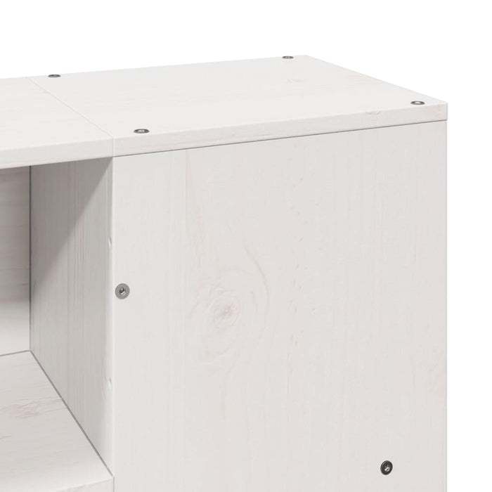 Letto Libreria senza Materasso Bianco 120x200 cm Legno di Pino 3321968