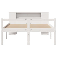 Letto Libreria senza Materasso Bianco 140x200 cm Legno di Pino 3321970