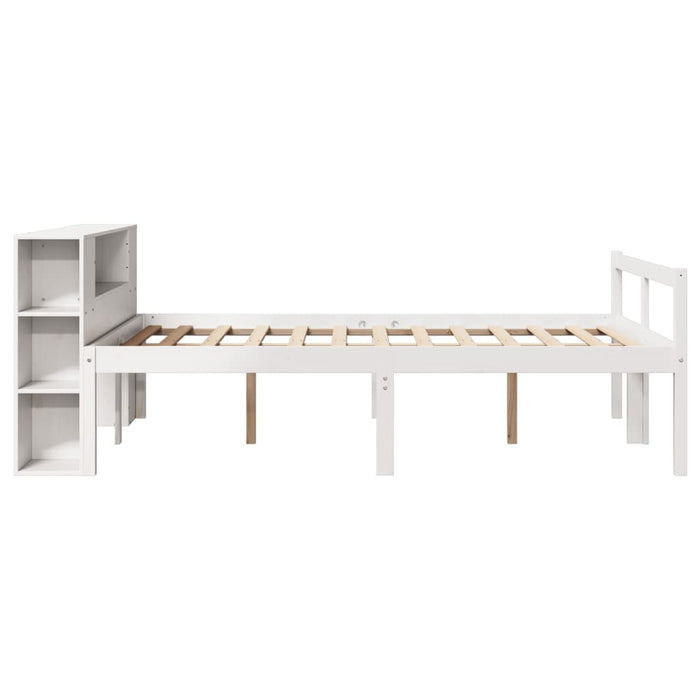Letto Libreria senza Materasso Bianco 140x200 cm Legno di Pino 3321970