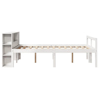 Letto Libreria senza Materasso Bianco 160x200 cm Legno di Pino 3321974