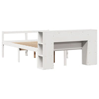 Letto Libreria senza Materasso Bianco 160x200 cm Legno di Pino 3321974