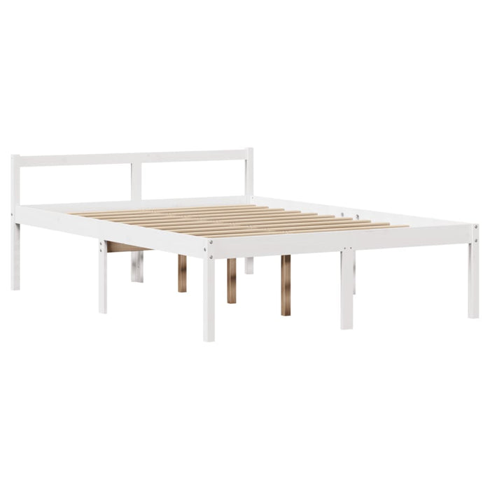 Letto Libreria senza Materasso Bianco 160x200 cm Legno di Pino 3321974