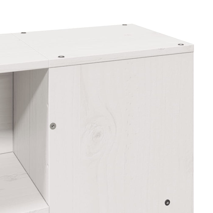 Letto Libreria senza Materasso Bianco 160x200 cm Legno di Pino 3321974