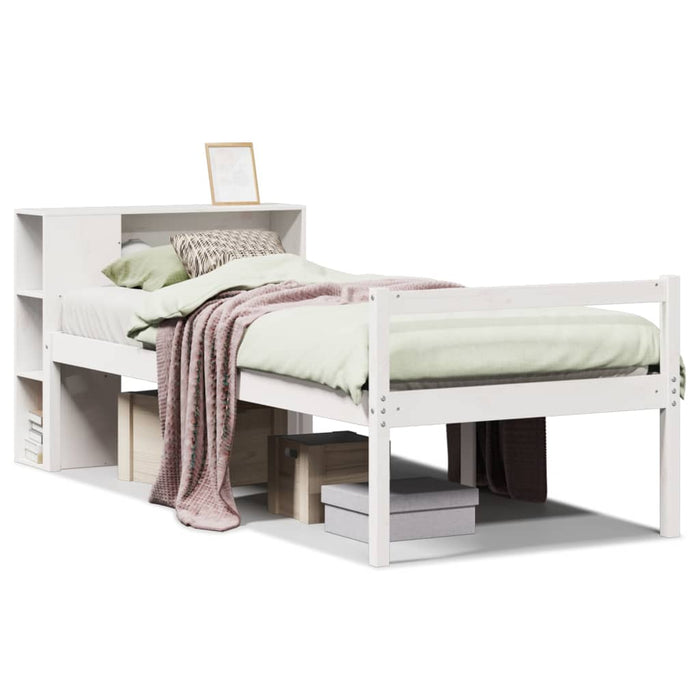 Letto con Libreria senza Materasso 75x190 cm in Legno Pino 3321989