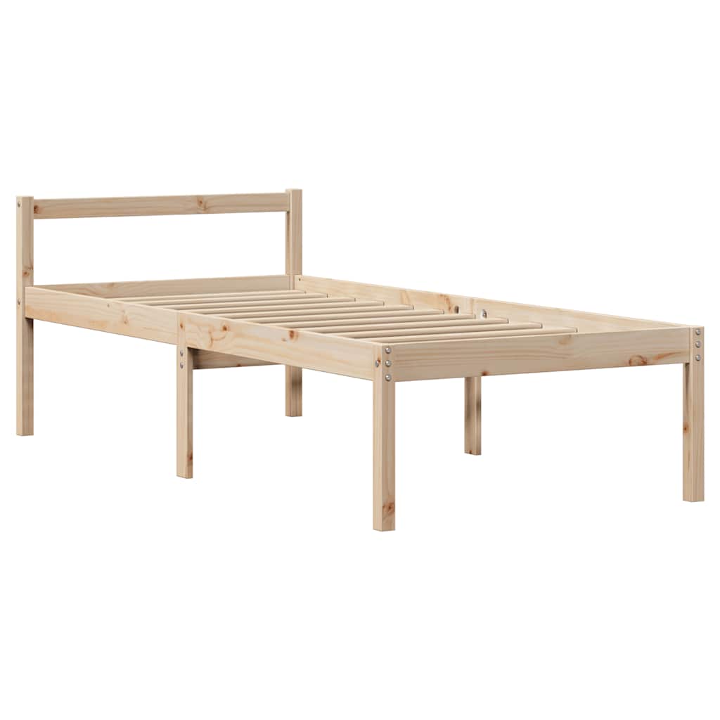 vidaXL Letto Libreria senza Materasso 90x200 cm Legno Massello Pino