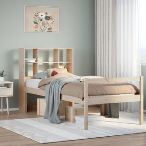 Letto Libreria senza Materasso 90x190 cm Legno Massello Pino 3322002
