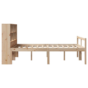 vidaXL Letto Libreria senza Materasso 140x190 cm in Legno di Pino